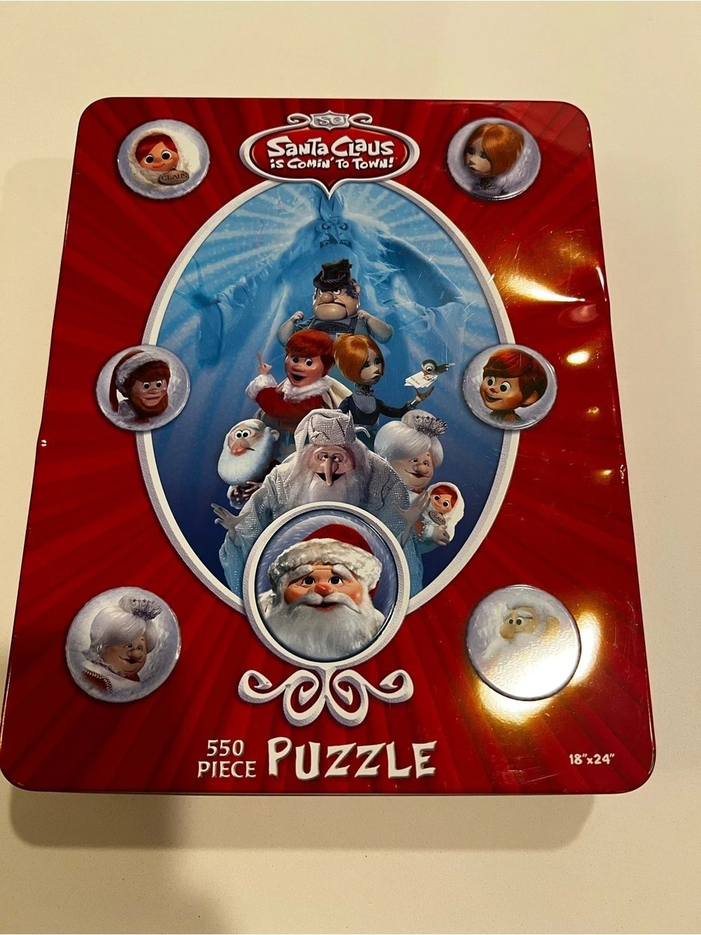 Vintage USAopoly Santa Claus Is Comin' to Town Collector's Edition 550-Piece Puz